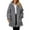 Dark Gray, variant on Women's Fashionable Coat Solid Color Long Sleeved Pocket Loose Hooded Zipper Plush Jacket, Winter Style with Warm Lining and Casual Street Look,Black 2XL