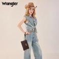 thumbnail image 6 of Wrangler Wristlet Clutch Wallet for Women Large Capacity Zipper Pouch with Detachable Wrist Strap, Coffee, 6 of 7