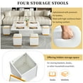 thumbnail image 6 of NEW Lift-Top Coffee Table with 4 Storage Stools, White & Gold Foldable Multi-Functional Table for Living Room, Dining & Work, 6 of 10