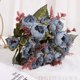 thumbnail image 1 of Nvzi Ramo de hortensias de seda con flores artificiales de Penoy, estilo vintage para boda (azul), 3 unidades, 1 of 4