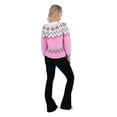 thumbnail image 3 of Jollidays Women's Poinsetta Fairisle Long Sleeve Crewneck Christmas Sweater, Sizes S-XXL, 3 of 5