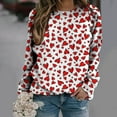 thumbnail image 2 of Azrian Womens Shirts Valentine'S Day Sweatshirt Long Sleeve Pullover Tunic Tops, 2 of 6
