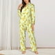 thumbnail image 2 of Balery Bananas Conjunto de Pijama con Estampado para Mujer, Conjunto de Dos Piezas con Manga Larga, Ropa de Dormir Suave con Bolsillos, Pijamas Cómodos-Large, 2 of 7