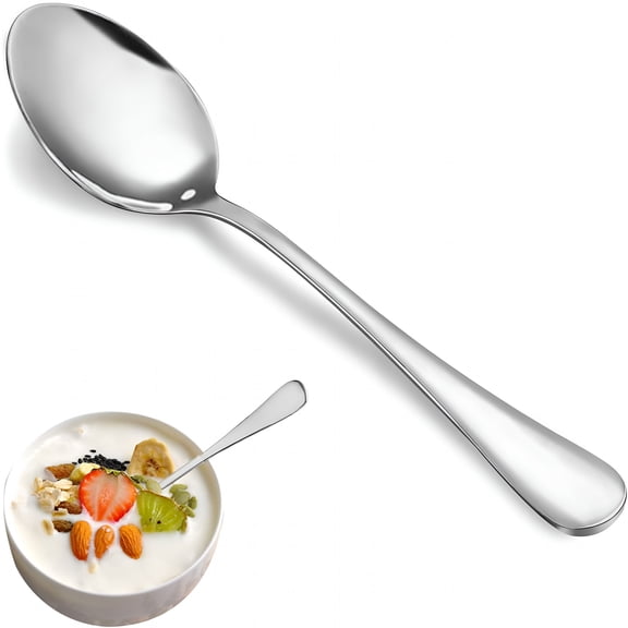 BPPEG 2026 New Teaspoon Set,16 Piece 6.7" Spoons Silverware,Food Grade Stainless Steel Tea Spoons,Durable Small Spoon,Teaspoons,Kitchen Dessert Spoon Set,Mirror Finish&Dishwasher Safe