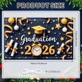 thumbnail image 2 of Yellow Grad Cap Graduation Banner Gold Stars 2026 Graduation Display Ribbons Diploma Scroll Graduation Backdrop for Graduation Ceremony College Graduation Graduation Photo Shoot, 2 of 9