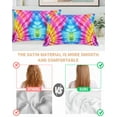 thumbnail image 4 of Hokiten King Size Pillow Cases Set of 2, Pillow Covers for Bed, Colorful Boho Satin Pillowcases with Zipper for Hair/Skin, Pink Yellow Blue Green Tie Dye Abstract Art 20x36 Inches, 4 of 6