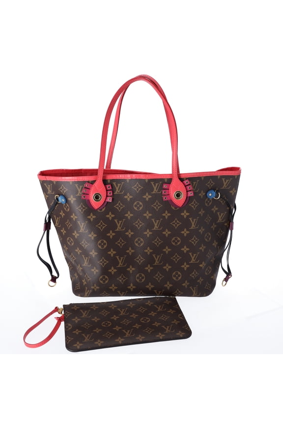 Pre-Owned Louis Vuitton Neverfull MM Monogram Totem Tote Bag M41663 Flamingo