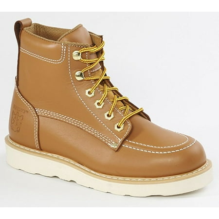 Moc Toe Work Shoes Rhino 62T06 Mens Leather Butternut 6