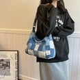 thumbnail image 3 of Women's Canvas Patchwork Tote Bag – Fashionable Large Capacity Shoulder Bag, 3 of 6