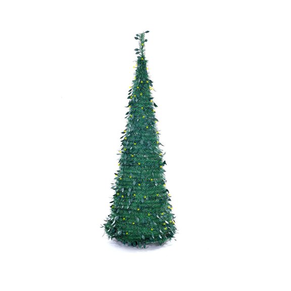 2026 Christmas Indoor Home Decor Folding Christmas Tree Living Room Ornaments Diy Christmas Lights Simulation Green Mini Handmade Tree