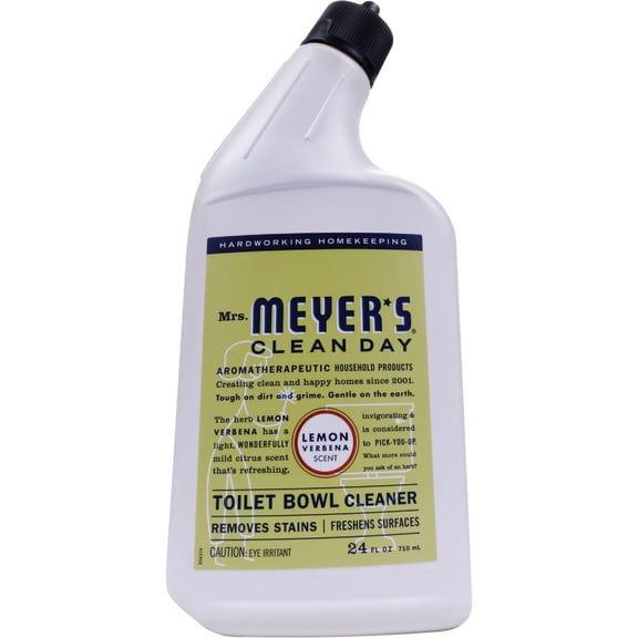 Mrs. Meyers Clean Day Liquid Toilet Bowl Cleaner, Stain Removing, Lemon Verbena Scent, 24 oz