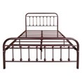 thumbnail image 2 of Vintage Full Metal Bed Frame With Headboard And Footboard Platform/Wrought Iron/Heavy Duty/Solid Sturdy Metal Slat/Rustic Brown/No Box Spring Needed, 2 of 4