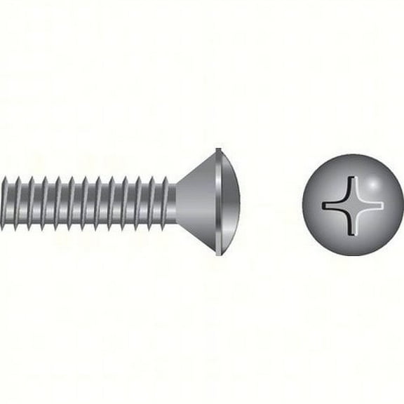 SEACHOICE Phillips Machine Screw - Oval Head Size: 1/4-20 x 3/4", Option: Bag of 100
