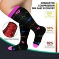 thumbnail image 4 of Plus Size Compression Socks for Women Men 20-30 mmHg 2xl 3xl 4xl , Wide Calf High Tights Long SocksStockings Best Support for Circulation, Running, 4 of 6