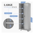 thumbnail image 5 of GDF Studio 71" Storage Cabinet with 2-Door for Bathroom or Office, Adjustable Shelf, MDF Board, Gray, 5 of 7