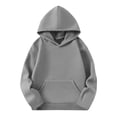 thumbnail image 2 of Boys Girls Pockets Hoodies Long Sleeve Oversized Fleece Sweatshirt for Children, 2 of 8