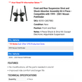 thumbnail image 2 of Front and Rear Suspension Strut and Shock Absorber Assembly Kit 4 Piece - Compatible with 1999 - 2001 Nissan Pathfinder 2000, 2 of 2