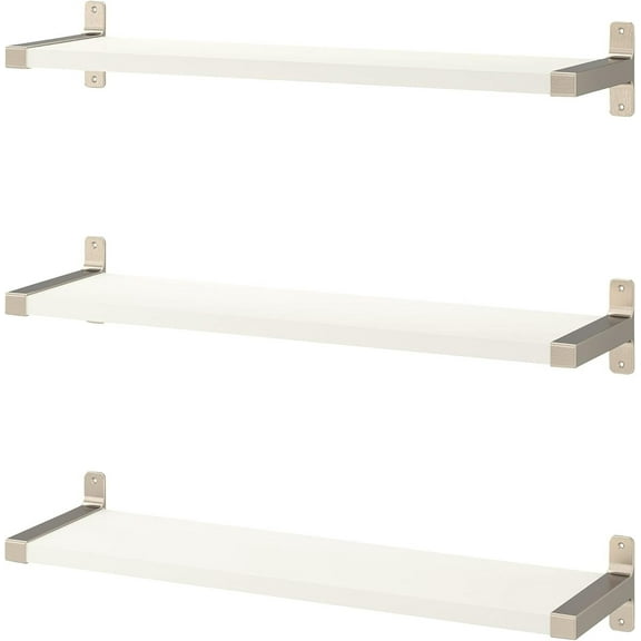 BERGSHULT / GRANHULT Wall shelf, white/nickel plated, 31 1/2x7 7/8 "