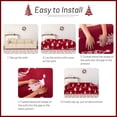 thumbnail image 6 of 71"X118" Loveseat Christmas Couch Cover, Sectional Sofa Covers Sofa Slipcover for 2 Cushion Couch, L Shape Couch Covers for Dogs, Kids, Washable Sofa Blanket, Furniture Protector, Red, 6 of 14
