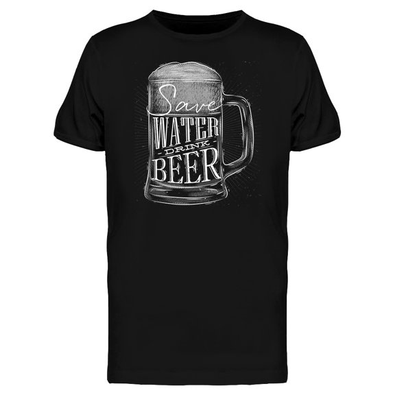 Save Water With Beer T-Shirt Men -Image by Shutterstock, Male 3X-Large