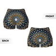 thumbnail image 5 of Lsque Dot Mandala Pattern High Waisted Biker Shorts for Women-Tummy Control Fitness Athletic Workout Running Yoga Gym Shorts,Moisture-Wicking-Small, 5 of 9