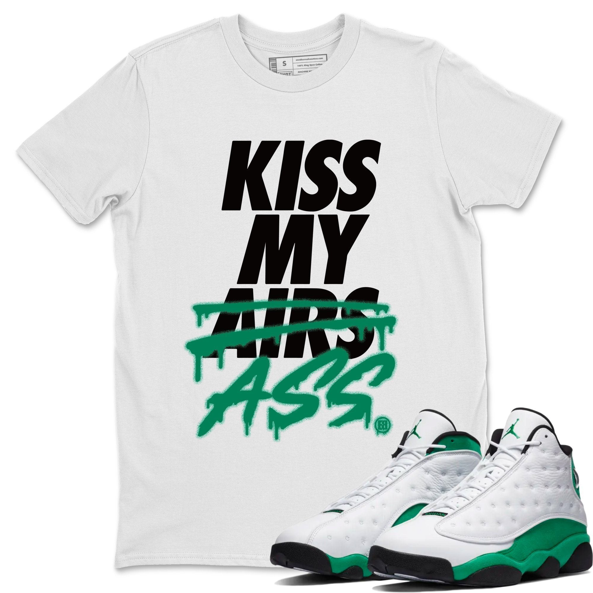 green and white jordan 13 shirt