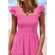 thumbnail image 5 of Vestido PRETTYGARDEN de Verano con Escote Cuadrado Maxi Rosa Fucsia Talle S, 5 of 8