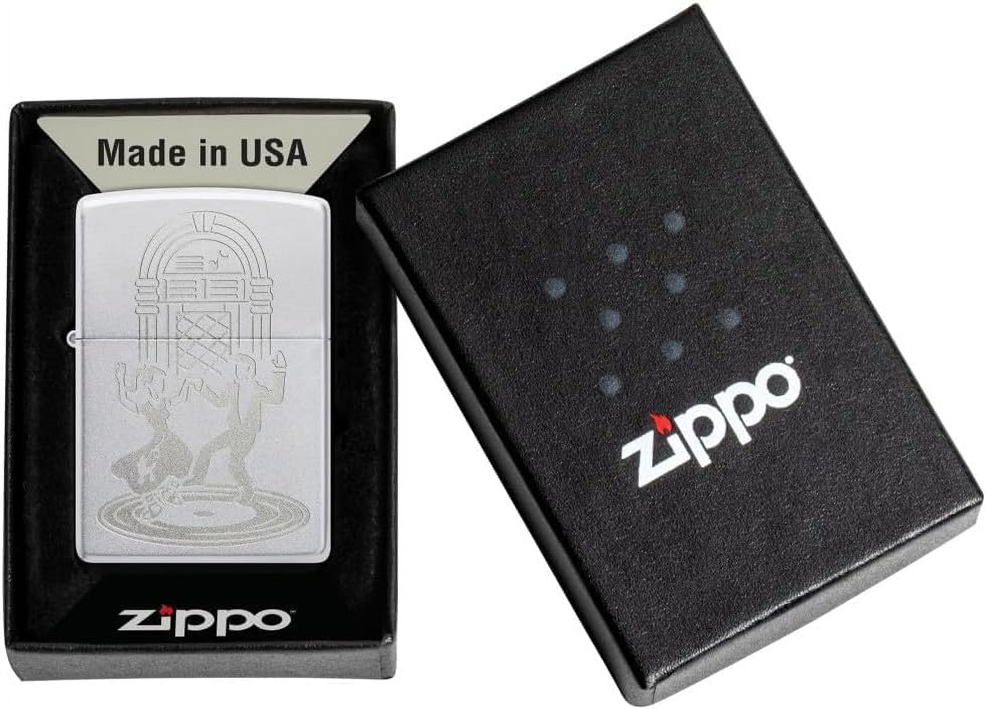 Zippo Lighter - Personalized Customize Message Engrave on Backside for Black Light Design (Swing Dancing Couple 48728)
