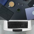thumbnail image 3 of Adjustable Under Desk Keyboard Tray with Clamp Ergonomic Sliding Keyboard Holder for Desk, White Keyboard Mouse Pad for Standing Desks and Small Workspaces, 3 of 8