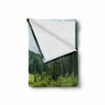 thumbnail image 2 of Landscape Soft Flannel Fleece Blanket, Photo of Zelenci Pond near Kranjska Gora in Slovenia Idyllic View Scenic Scenery, Cozy Plush for Indoor and Outdoor Use, 50" x 60", Green Aqua, by Ambesonne, 2 of 6