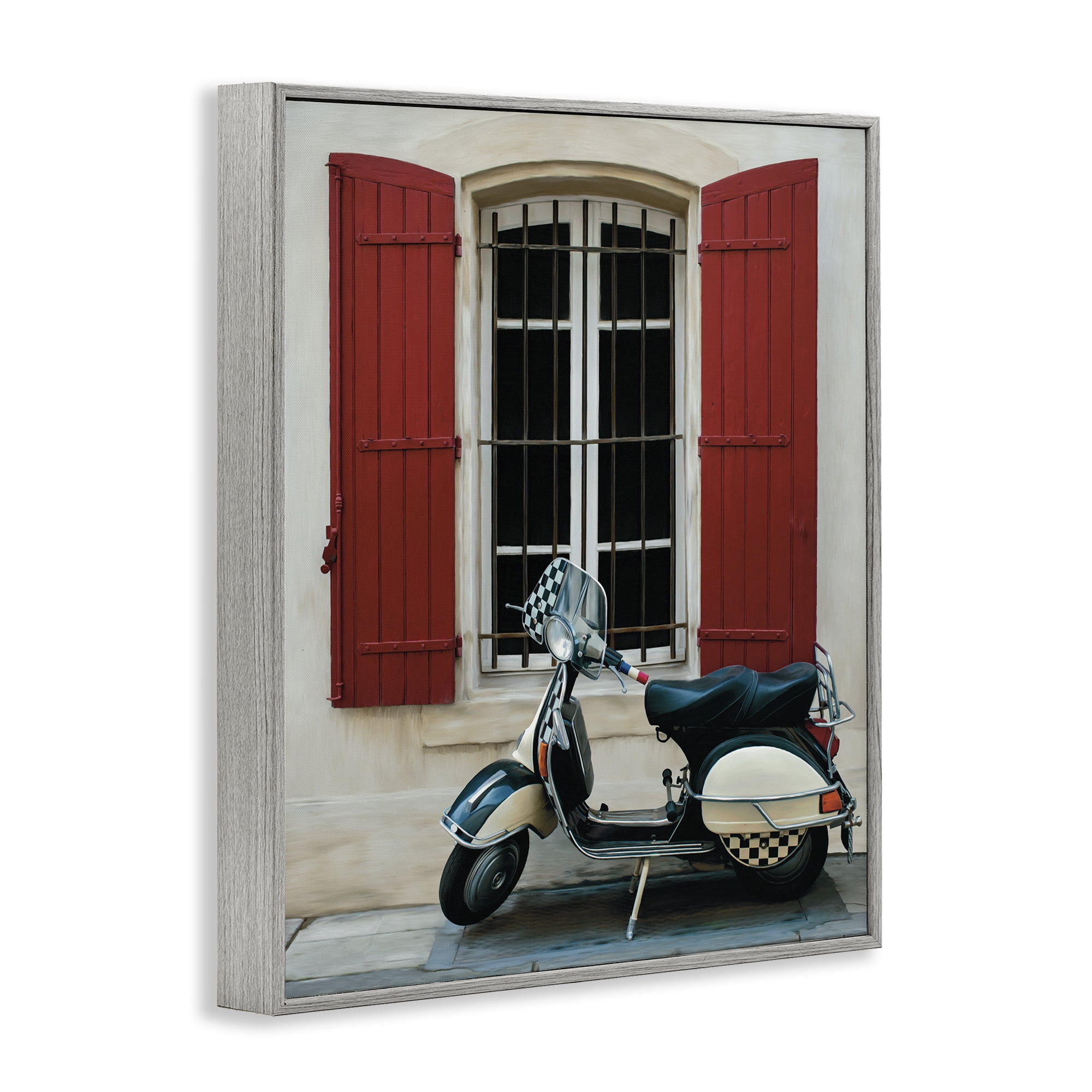 Stupell Industries Two Wheel Dream Gray Framed Giclee Art, design by Renel Peters