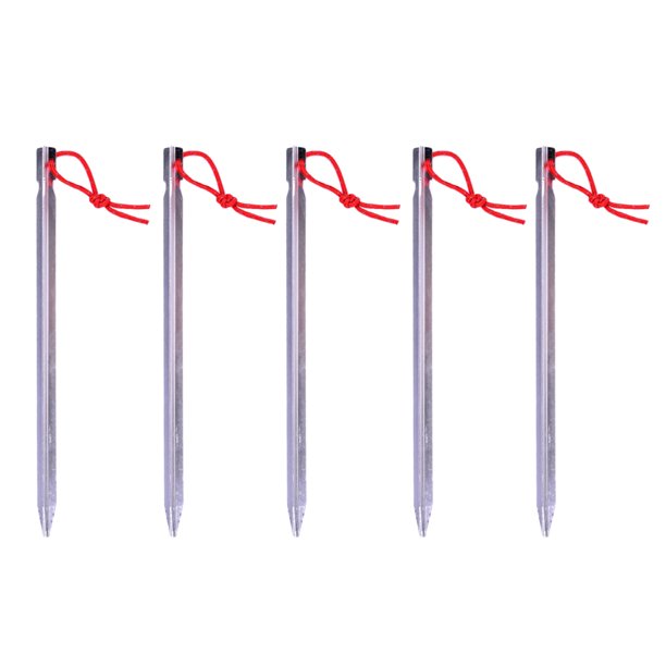 5 X Clavijas de Luz Clavijas Anclajes de Camping Anclajes de Fijación de Clavos de Tienda Clavijas Clavijas de Arena Plata Sunnimix Clavijas de tienda de campaña