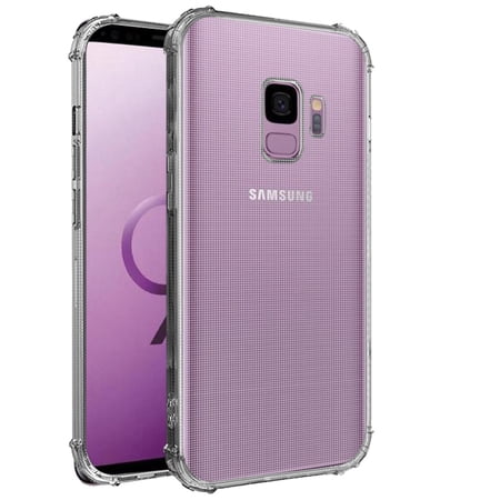Phone Case for Samsung Galaxy S9 Hybrid Transparent Thick Pure TPU Rubber Silicone 4 Corners Gel Shockproof Protective Slim Back Cover for Galaxy S9 - Clear
