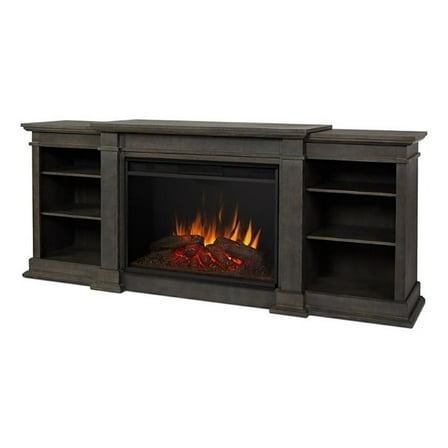 Bowery Hill Modern Wood Fireplace TV Stand for TVs up to 81" in Gray