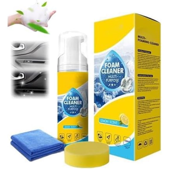 4-in-1 Multi-Enzyme Foam Cleaner 5oz, All-Purpose Deep Cleaning Spray for Car Interior, Kitchen Grease, Bathroom Tiles, Sofa Upholstery(xxw)