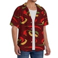 thumbnail image 2 of Sikiie Hot Chili Men's Cuban Shirt, Hawaiian Shirts, Business Casual Button Down Shirts, Short Sleeve Shirt-Medium, 2 of 5