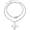 Layered Silver, variant on Chunky Cross Necklace for Women, Statement Hammered Bold Cross Necklace Non Tarnish Paperclip Thick Chain Vintage Layering Toggle Clasp Pendant Choker Jewelry[w6324]