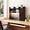 Walnut, variant on Homiflex Desktop Bookshelf, Wooden Desk Hutch with LED Lights, Desktop Shelf with 6 Shelves, Cabinet, Power Outlets, Office Desk Organizer, Over Desk Storage Shelves for Dorm, Home, Walnut