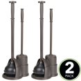 thumbnail image 2 of mDesign Hidden Plunger and Brush Set for Bathroom Toilet - 2 Pack, Bronze, 2 of 9