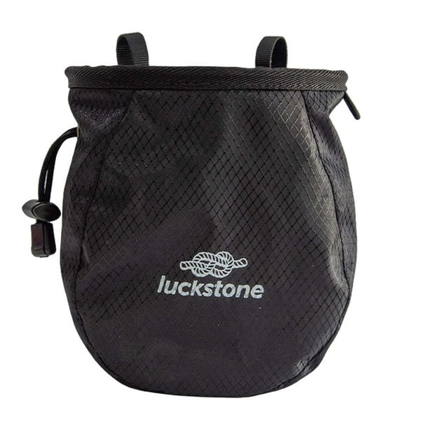 Bolsa de Tiza para Escalada, Bolsa de Almacenamiento, Cinturón Ajustable, Calcetín, Gimnasio, Embalaje Recargable para Escalada en Roca, Deportes de C Negro