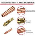 thumbnail image 2 of ARCCAPTAIN for Lincoln Weld Part Magnum 200/250 Tweco #2 parts .035" Contact Tip Nozzle Diffuser MIG Welding Gun Accessory Kit for Lincoln Magnum 200/250 Tweco #2 (.035" Accessory Kit), 2 of 7
