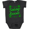 thumbnail image 3 of Inktastic Sassy Lassy with Green 4 Leaf Clovers Boys or Girls Baby Bodysuit, 3 of 5