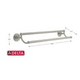 thumbnail image 2 of delta faucet 138278 greenwich 24 double towel bar, spotshield brushed nickel, 2 of 2