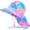 Purple Unicorn, variant on Girls Sun Hat for UV Protection Unicorn Summer Hat Beach Play Hats Wide Brim Flap for Girls Ponytail Hat 2-9