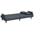 thumbnail image 2 of vidaXL 2-Seater Sofa Bed with Pillows and Footstool Accent Furniture Velvet, 2 of 8