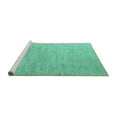 thumbnail image 2 of Ahgly Company Machine Washable Indoor Round Solid Turquoise Blue Modern Area Rugs, 6' Round, 2 of 4