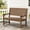 Brown-Oil Printed, variant on Carolayne 47" HDPS Outdoor Seating Bench, Armrest Garden Chair for Backyard & Porch, Black