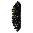 thumbnail image 3 of Vickerman 24" Flocked Black Fir Pre-Lit Artificial Wreath, Dura-Lit® Warm White LED Mini Lights., 3 of 6