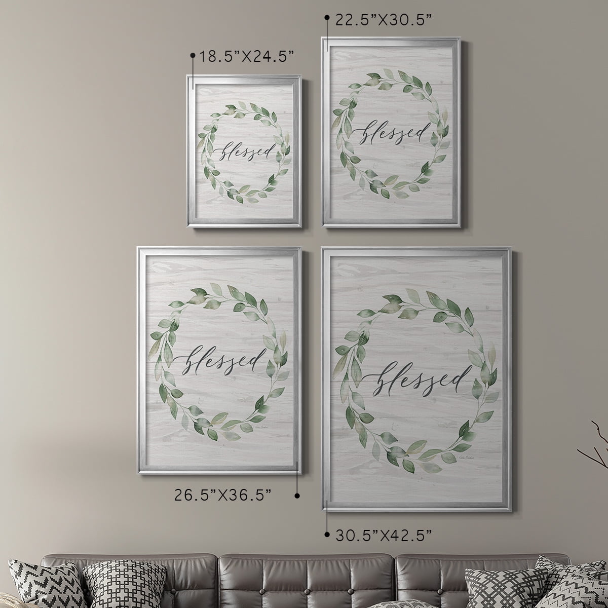 Blessed Wreath Premium Framed Print - Ready to Hang