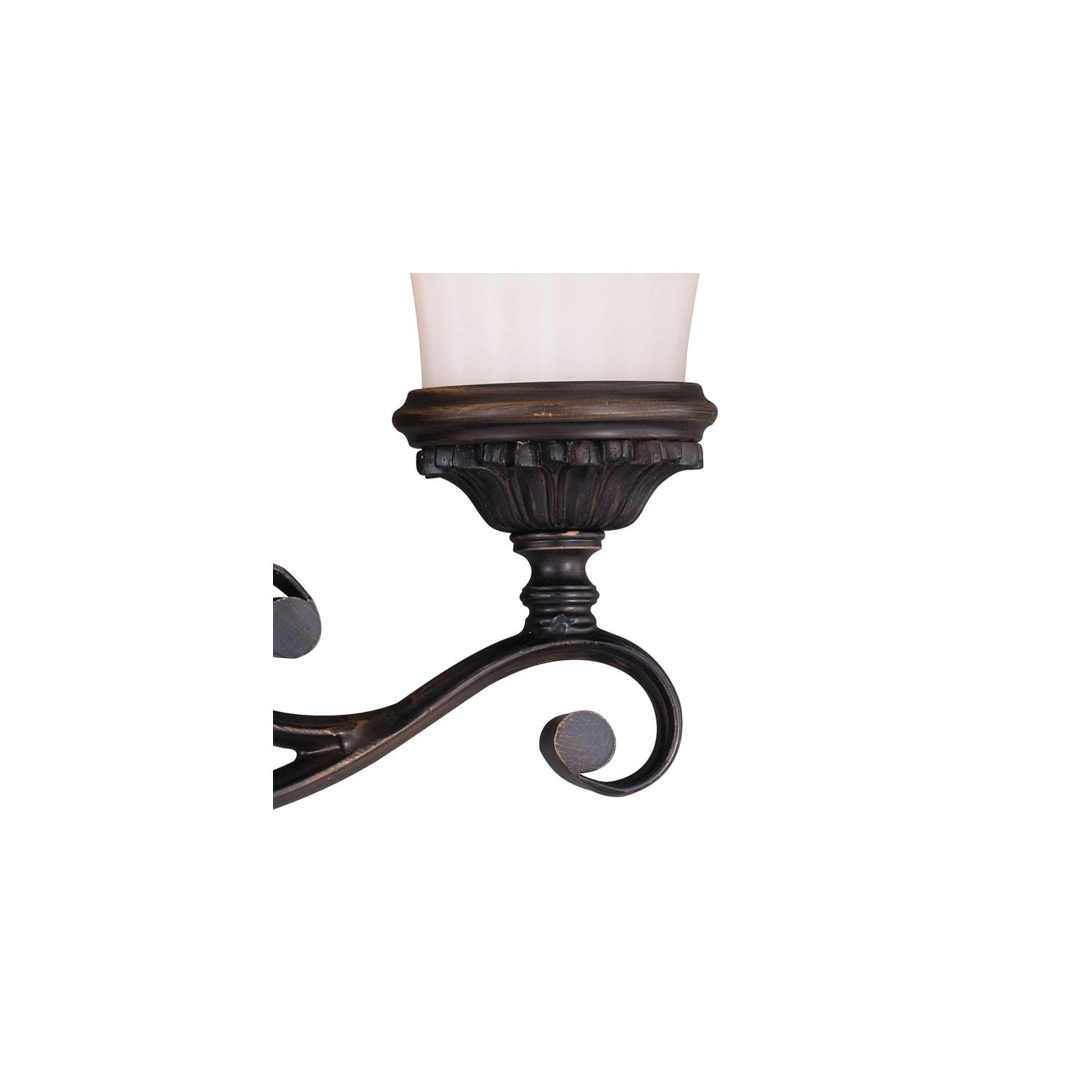 Vanity Light Fixture 23" Bronze, 3 Bulb Bathroom Lighting, Etched Glass Vanity Mirror Light